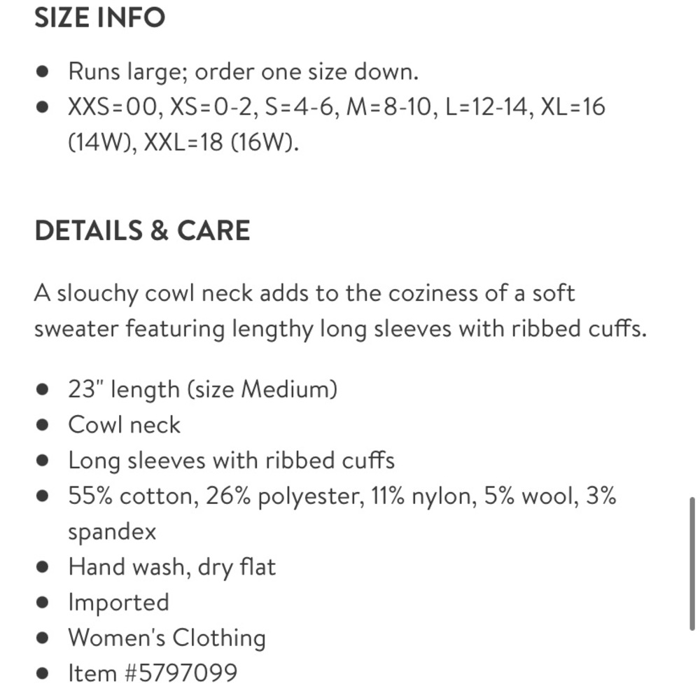 CHELSEA28 Cowl Neck Sweater In Beige Oatmeal Light Heather - Picture 7 of 8